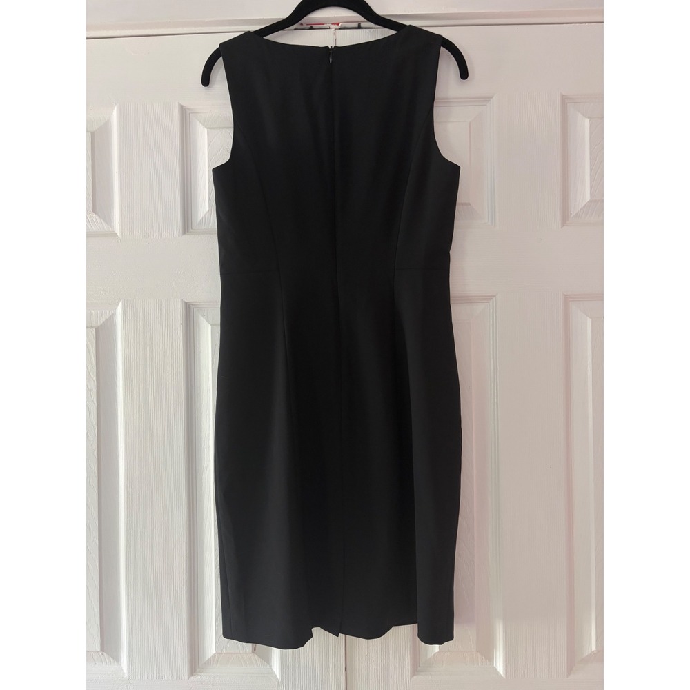 Theory Black Virgin‎ Wool Blend Sleeveless Sheath Dress Size 6 Professional